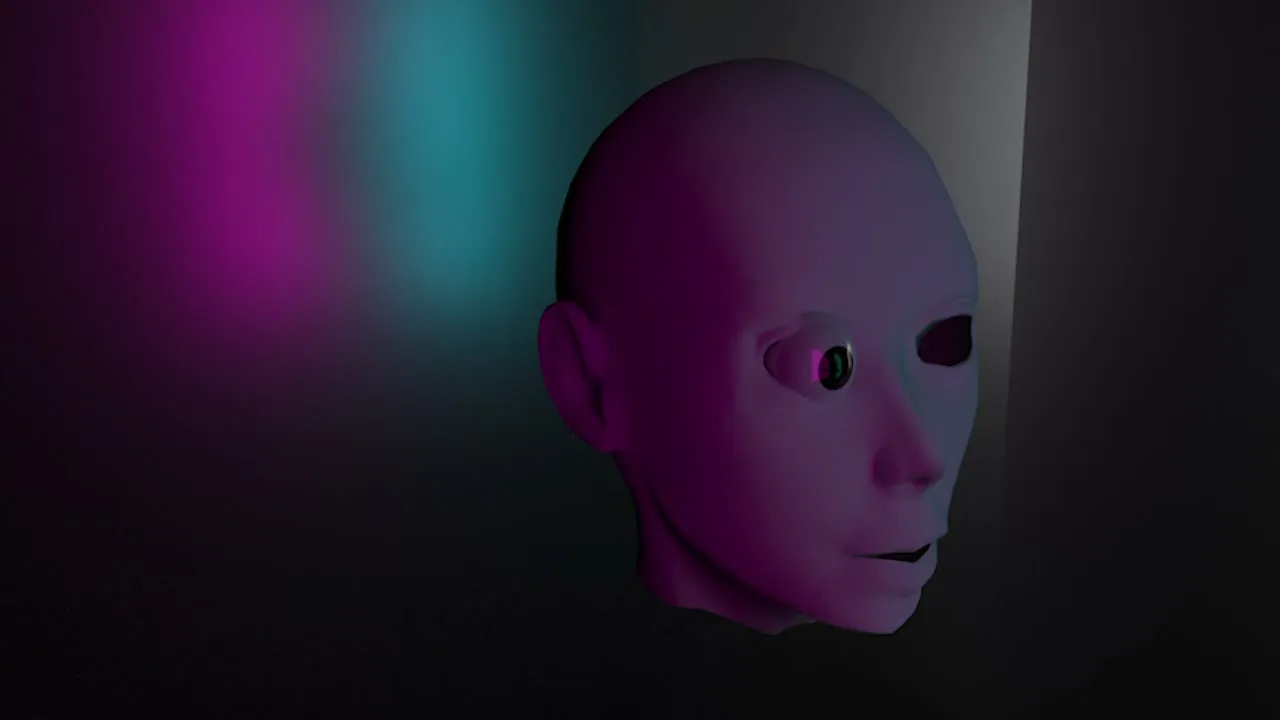 Still from the FaceArt 3D animation