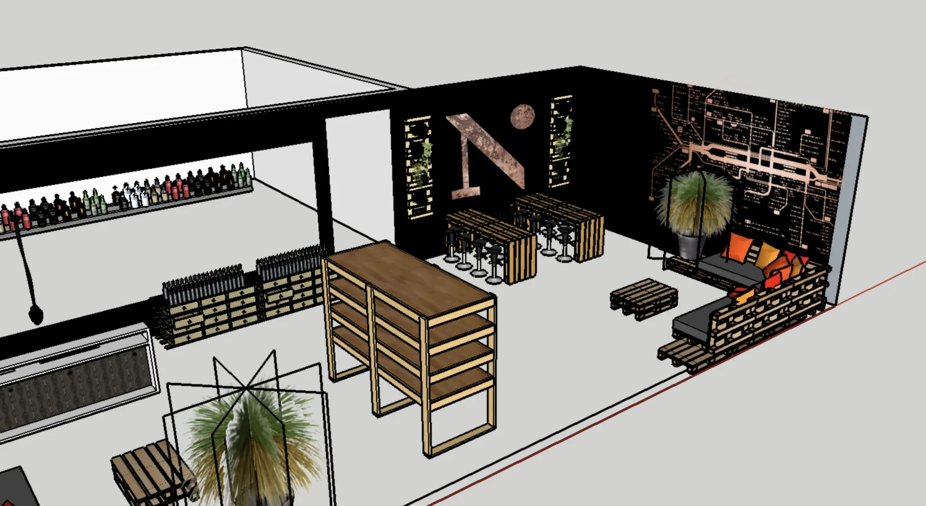 nomadic. botanical and street-grid graphics