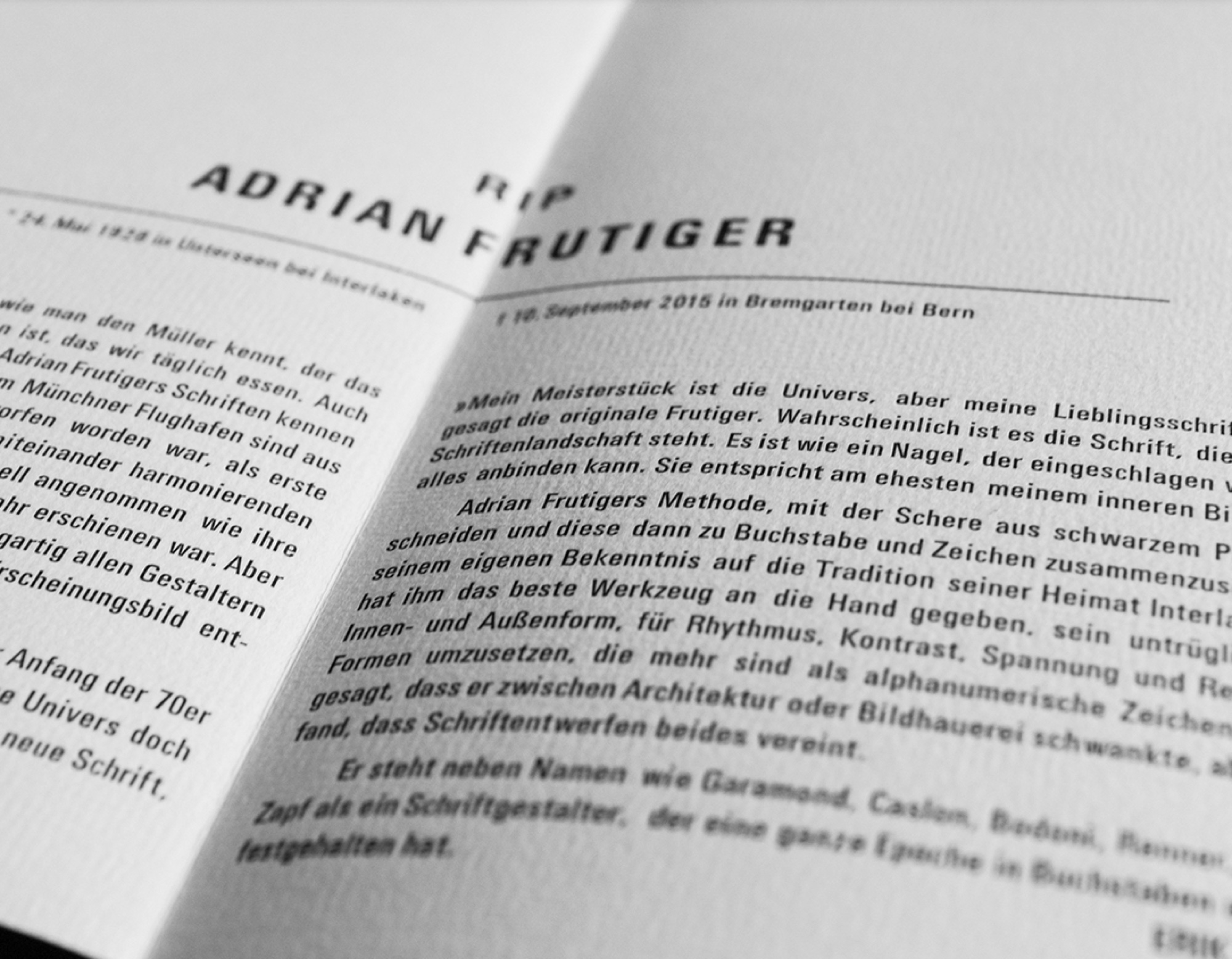 Univers typeface editorial analysis